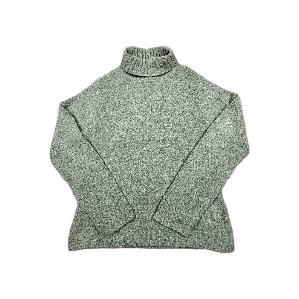 Carolyn Taylor Vintage Turtleneck‎ Sweater Womens Size XL Chunky Green Cozy